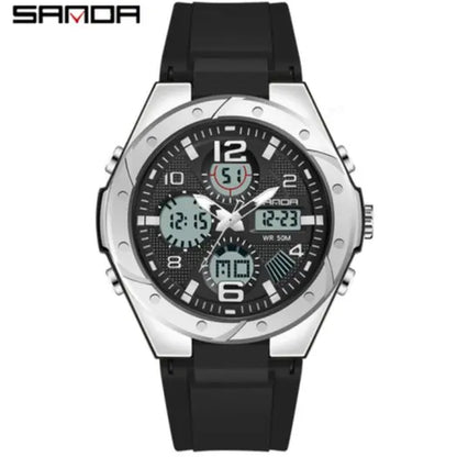Outdoor Luminous Sport Watch | 50M Waterproof, Dual-Display, Glow-In-The-Dark | Your Essential Gear for Active Nights under 50