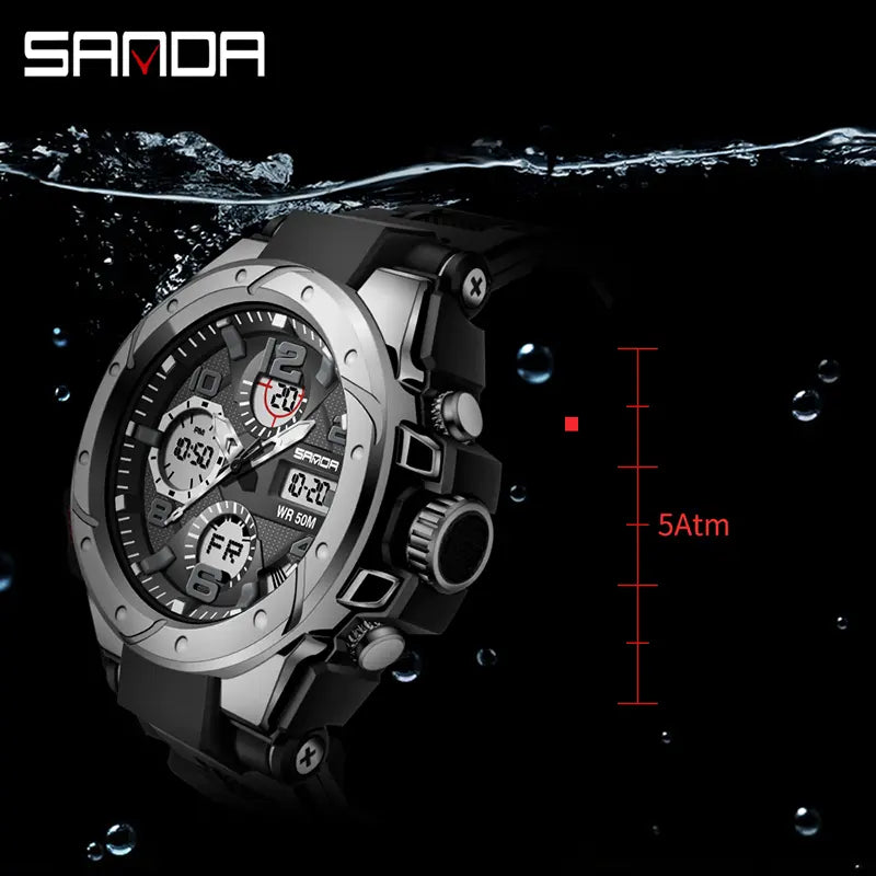 Outdoor Luminous Sport Watch | 50M Waterproof, Dual-Display, Glow-In-The-Dark | Your Essential Gear for Active Nights under 50