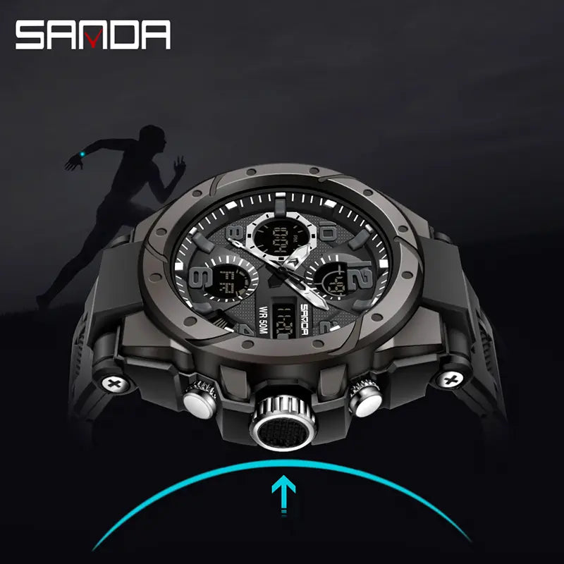 Outdoor Luminous Sport Watch | 50M Waterproof, Dual-Display, Glow-In-The-Dark | Your Essential Gear for Active Nights under 50