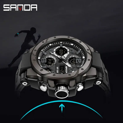 Outdoor Luminous Sport Watch | 50M Waterproof, Dual-Display, Glow-In-The-Dark | Your Essential Gear for Active Nights under 50