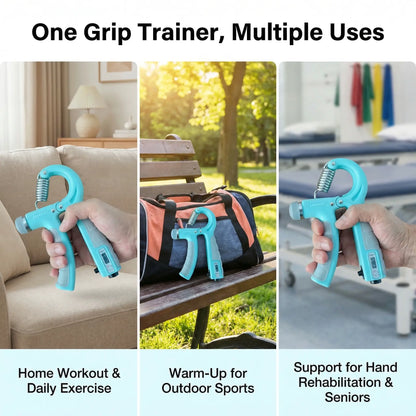 2-Pack Hand Gripper Strengthener, Adjustable Resistance (11-132 Lbs/5-60Kg) Forearm Exerciser, Workout Fitness Equipment for Muscle Building, Injury Recovery