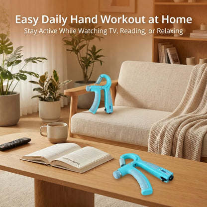 2-Pack Hand Gripper Strengthener, Adjustable Resistance (11-132 Lbs/5-60Kg) Forearm Exerciser, Workout Fitness Equipment for Muscle Building, Injury Recovery