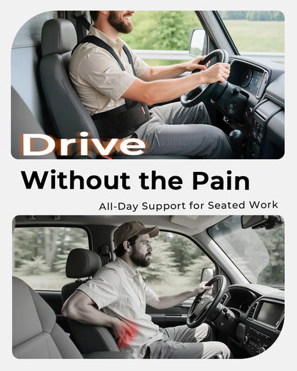 CHANGENOW Work Back Brace with Adjustable Shoulder Straps [Stronger Support & Breathable Mesh] Lower Back Support Belt for Men Women - Pain Relief for Lifting, Warehouse, Construction & Moving