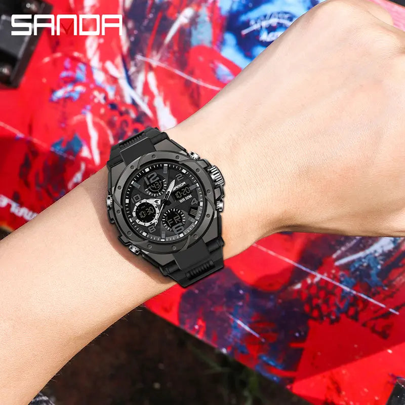 Outdoor Luminous Sport Watch | 50M Waterproof, Dual-Display, Glow-In-The-Dark | Your Essential Gear for Active Nights under 50