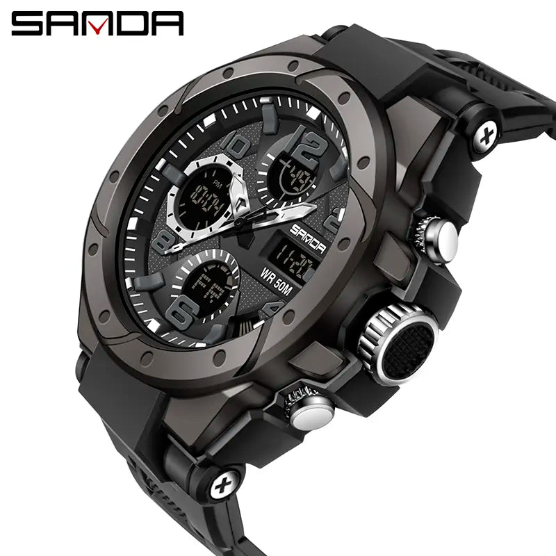 Outdoor Luminous Sport Watch | 50M Waterproof, Dual-Display, Glow-In-The-Dark | Your Essential Gear for Active Nights under 50