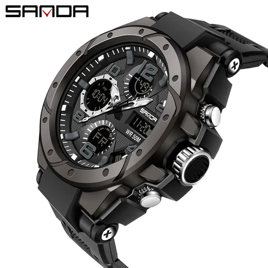 Outdoor Luminous Sport Watch | 50M Waterproof, Dual-Display, Glow-In-The-Dark | Your Essential Gear for Active Nights under 50