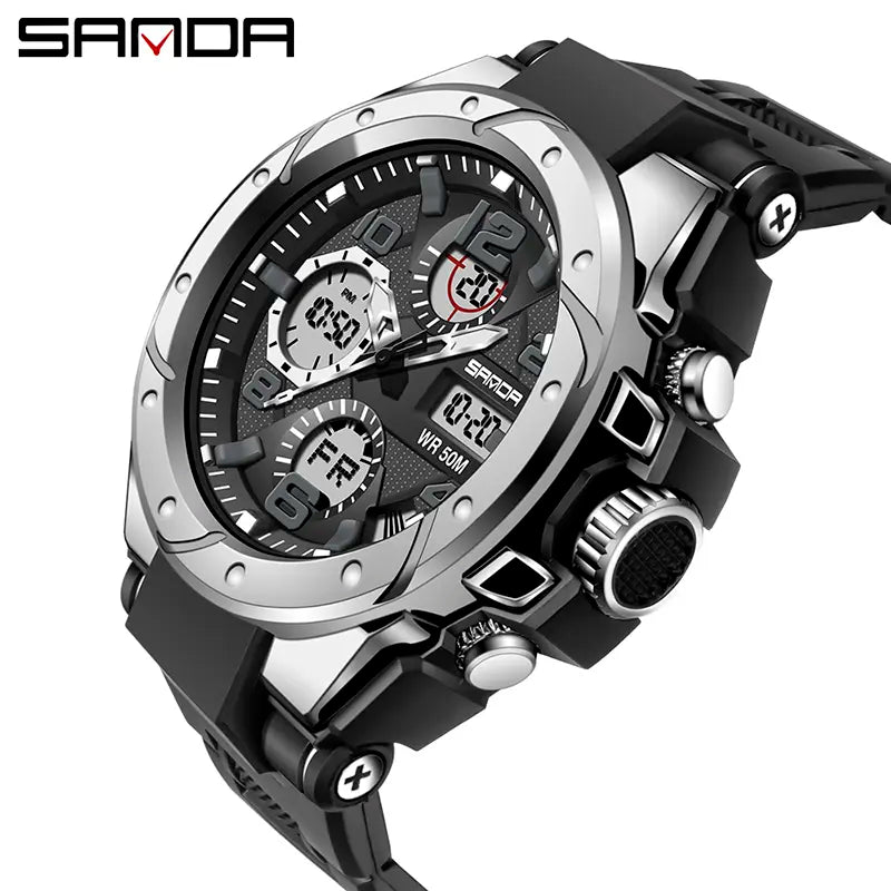 Outdoor Luminous Sport Watch | 50M Waterproof, Dual-Display, Glow-In-The-Dark | Your Essential Gear for Active Nights under 50