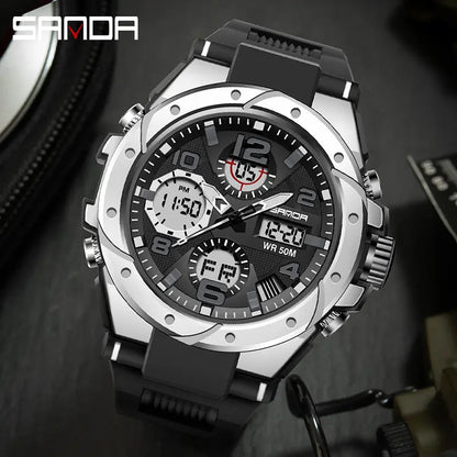 Outdoor Luminous Sport Watch | 50M Waterproof, Dual-Display, Glow-In-The-Dark | Your Essential Gear for Active Nights under 50