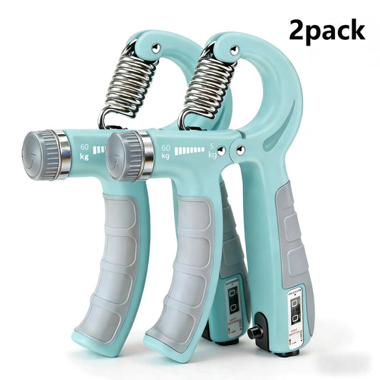 2-Pack Hand Gripper Strengthener, Adjustable Resistance (11-132 Lbs/5-60Kg) Forearm Exerciser, Workout Fitness Equipment for Muscle Building, Injury Recovery